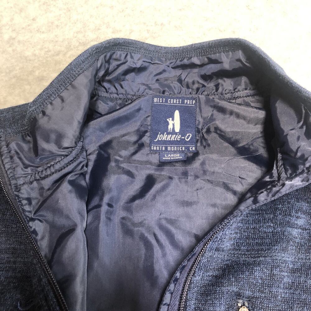 Johnnie-O West Coast Prep Vest Mens Large Heathered Blue Atlanta Braves Logo - Picture 8 of 10